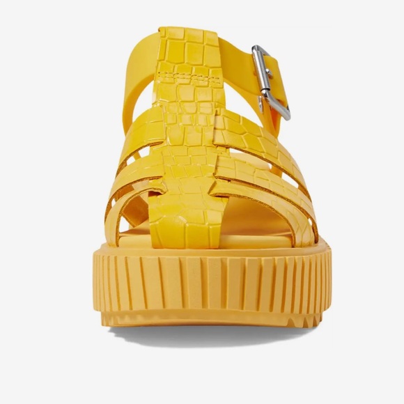 NEW SOREL ONA™ Streetworks Fisherman Mid Sandals Chunky Flats Yellow Casual sz 9 - Picture 4 of 12
